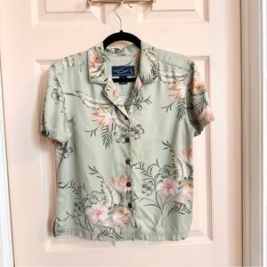 Green island traders Hawaiian button up